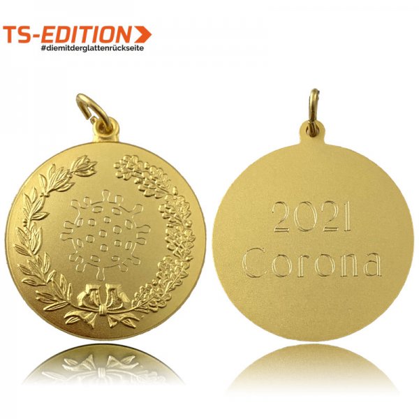 Gravierte Jagdmedaille „2021 Corona“