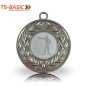 Preview: Medaille BASIC – Motiv Kurzwaffe silberfarben