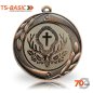Preview: Medaille BASIC 70 – Motiv Hubertushirsch bronzefarben
