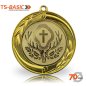 Preview: Medaille BASIC 70 – Motiv Hubertushirsch goldfarben