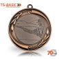 Preview: Medaille BASIC 70 – Motiv Flinte bronzefarben