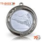 Preview: Medaille BASIC 70 – Motiv Flinte silberfarben