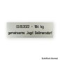 Preview: Gravurbeispiel Kunststoffplakette (75x25) in silber