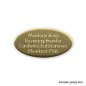 Preview: Messingplakette 50x25 mm oval mit 4-zeiliger Beispielgravur