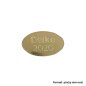 Preview: Messingschild 40x24 mm oval mit zweizeiliger Beispielgravur