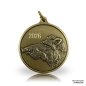 Preview: Jagdmedaille Motiv KEILERKOPF in bronze mit gravierter Jahreszahl 2026