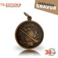 Preview: Jagdmedaille TS-EDITION Motiv BRAUCHTUM JAGD (34 mm) altbronzefarbig