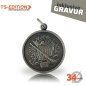 Preview: Jagdmedaille TS-EDITION Motiv BRAUCHTUM JAGD (34 mm) altsilberfarbig