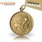 Preview: Jagdmedaille TS-EDITION Motiv Rehwild in goldfarben