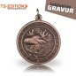 Preview: Jagdmedaille TS-EDITION Motiv ELCH altbronzefarbig