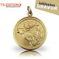 Preview: Jagdmedaille Motiv HIRSCH mit Doppelrand in vergoldet