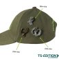 Preview: Pin/Anstecker DAMHIRSCH, Rothirsch und Rehbock am grünen Cap