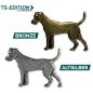 Preview: Pin/Anstecker – Motiv TERRIER in bronze und altsilber