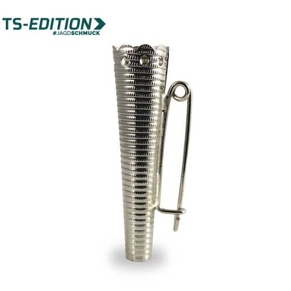 Preview: Barthülse/Blumenhalter, geriffelt silberfarbig