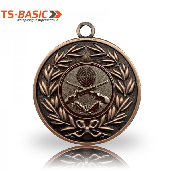 Medaille BASIC – Motiv Jagdliches Schießen bronzefarben