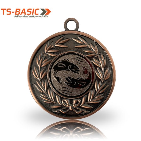Medaille BASIC – Motiv Raubfische bronzefarben