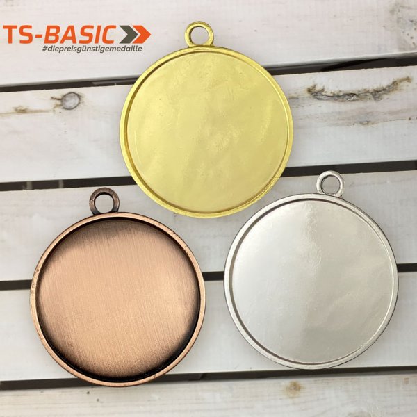 Medaille BASIC – Rückseiten in gold, silber, bronze
