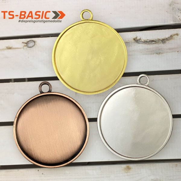 Preview: Medaille BASIC – Rückseiten in gold, silber, bronze