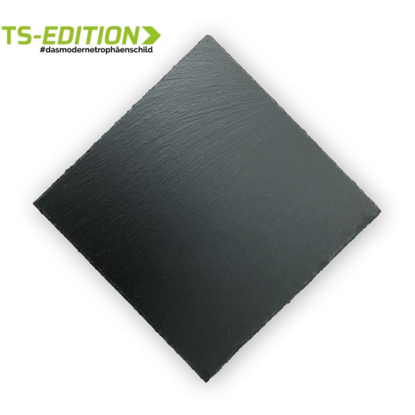 Preview: Trophäenschiefer eckig (20x20 cm) auf der Spitze