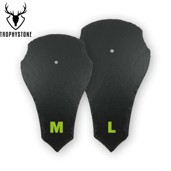 Preview: Trophäenschiefer von Trophystone für Damhirsch – Tropfenform in den Größen M + L