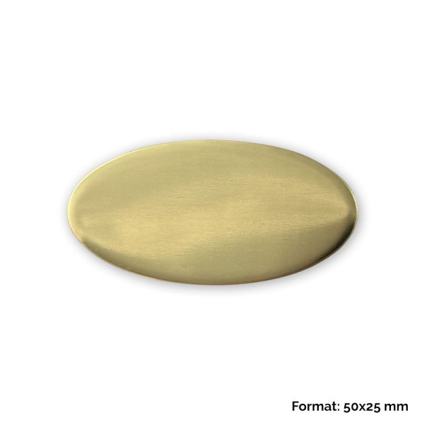 ovale Messingplakette (50x25 mm)