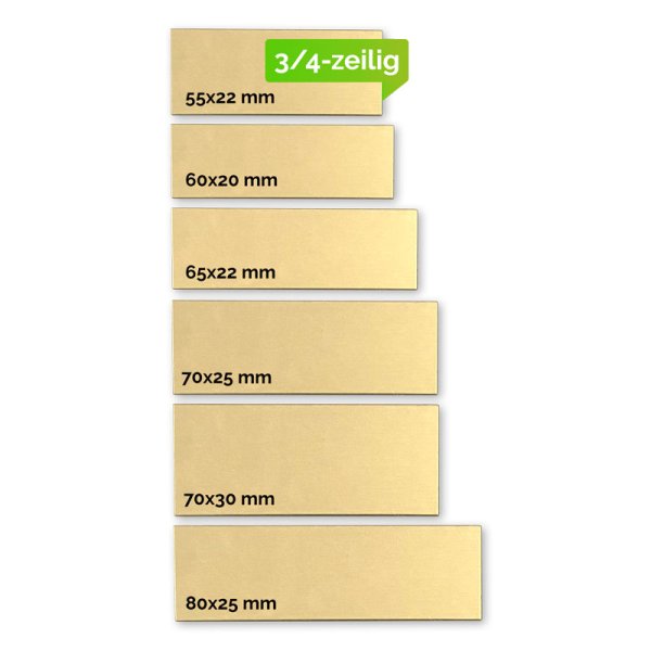 Messingschilder in 6 Größen