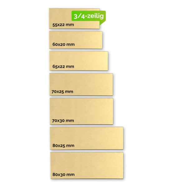 Messingschilder in 7 Größen