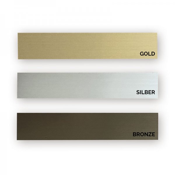 gravierbare Plaketten in gold, silber und bronze