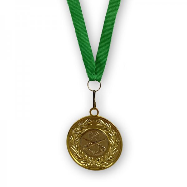80-cm-Medaillenband in grün mit Medaille BASIC