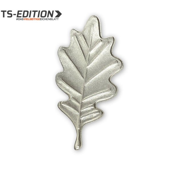 Preview: Abdeckung TS – Eichenblatt versilbert, Rückansicht
