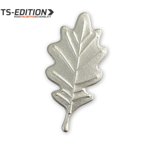Abdeckung TS – Eichenblatt versilbert, Rückansicht