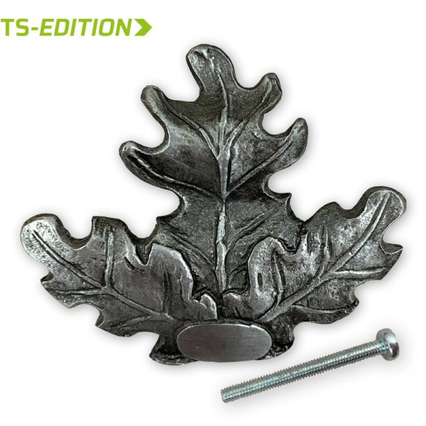 Abdeckung für Keilerwaffen mit 3 Eichenblättern in altsilber