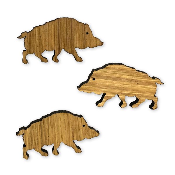 Holz-Magnet – Motiv Wildschwein