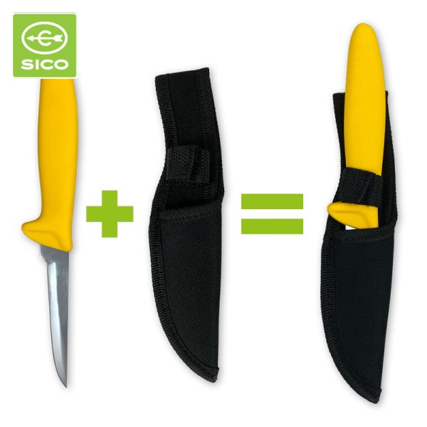 Ringel- u. Trophäenmesser + Gürtelholster = optimaler Transport