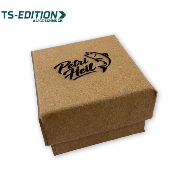 Preview: SCHMUCKBOX „Petri Heil“ mit Lasergravur auf Stülpdeckel