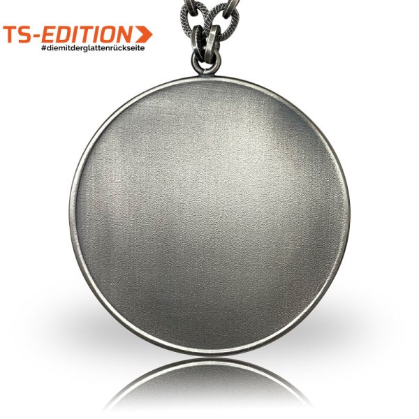 Beispiel-Rückseite Jagd-/Königskette TS in altsilber