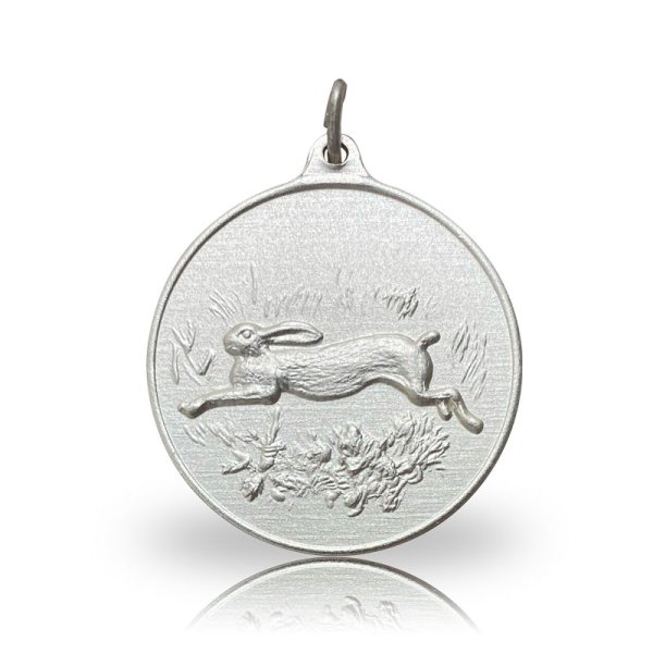 Preview: Jagdmedaille Motiv HASE in silber