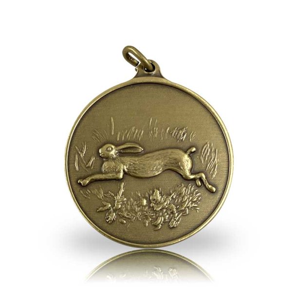 Preview: Jagdmedaille Motiv HASE in bronze