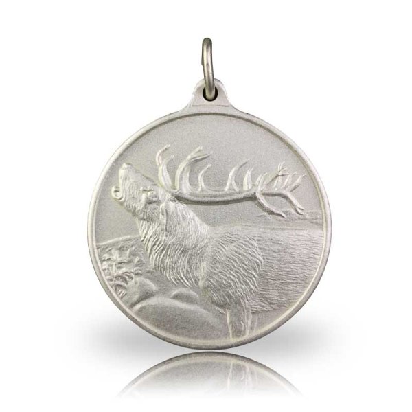 Jagdmedaille Motiv ROTHIRSCH versilbert