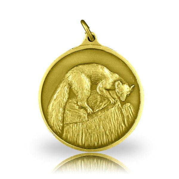 Jagdmedaille Motiv ILTIS in vergoldet