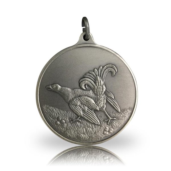 Jagdmedaille Motiv BIRKHAHN altsilber