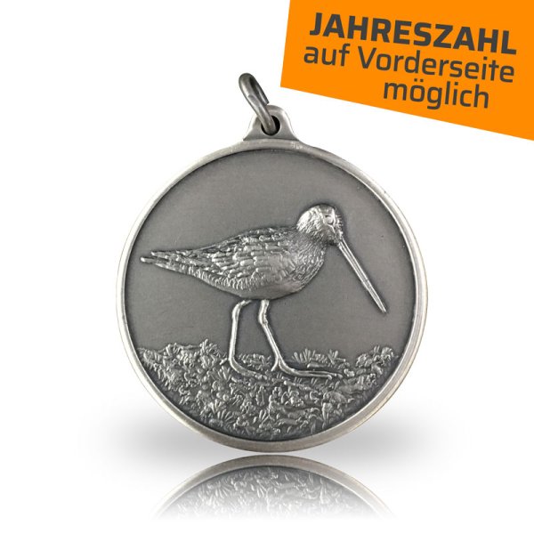 Jagdmedaille Motiv SCHNEPFE – altsilber