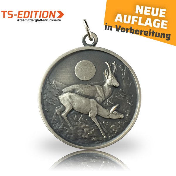 Jagdmedaille TS-EDITION Motiv Rehwild in altbronze