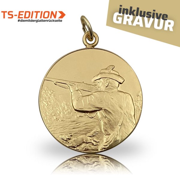 Preview: Jagdmedaille TS-EDITION Motiv Jagd in vergoldet