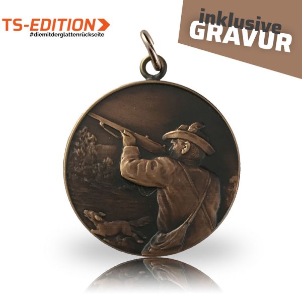 Preview: Jagdmedaille TS-EDITION Motiv Jagd in altbronze
