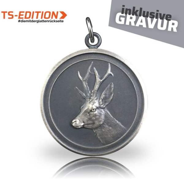 Preview: Jagdmedaille TS-EDITION Motiv REHBOCK altsilberfarbig