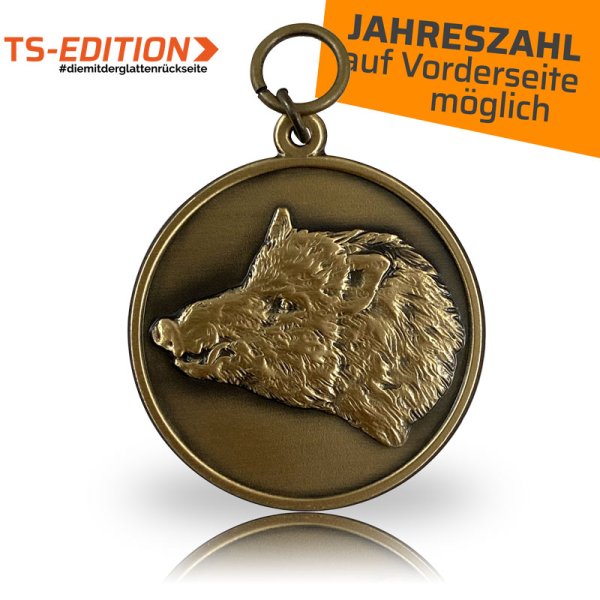 Jagdmedaille TS-EDITION Motiv SCHWARZWILD bronze