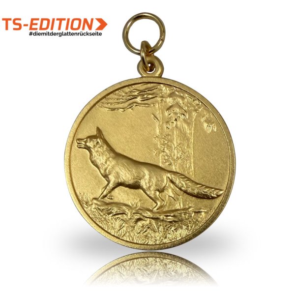 Preview: Jagdmedaille TS-EDITION Motiv ROTFUCHS vergoldet