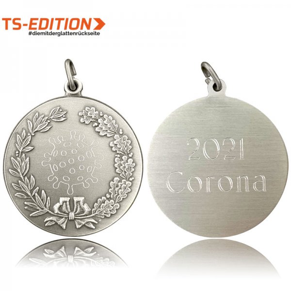 Preview: Jagdmedaille TS-EDITION – 2021 Corona versilbert