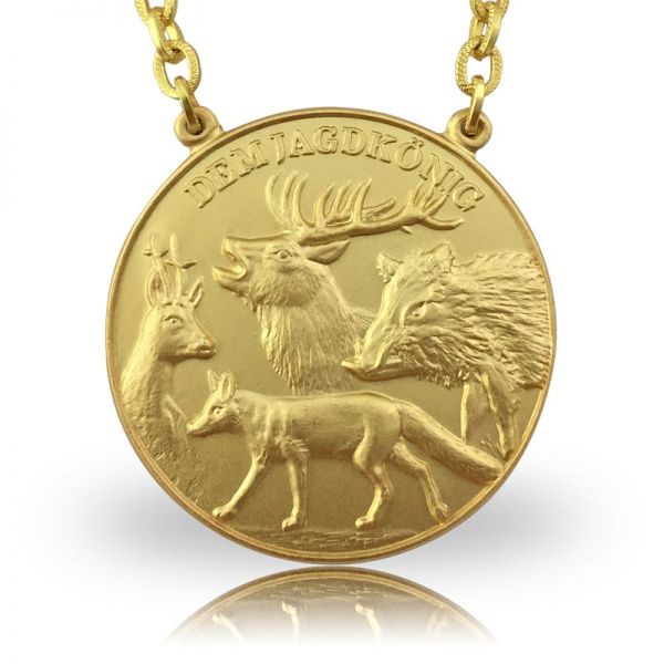Jagd-/Königskette Motiv HOCHWILD gold
